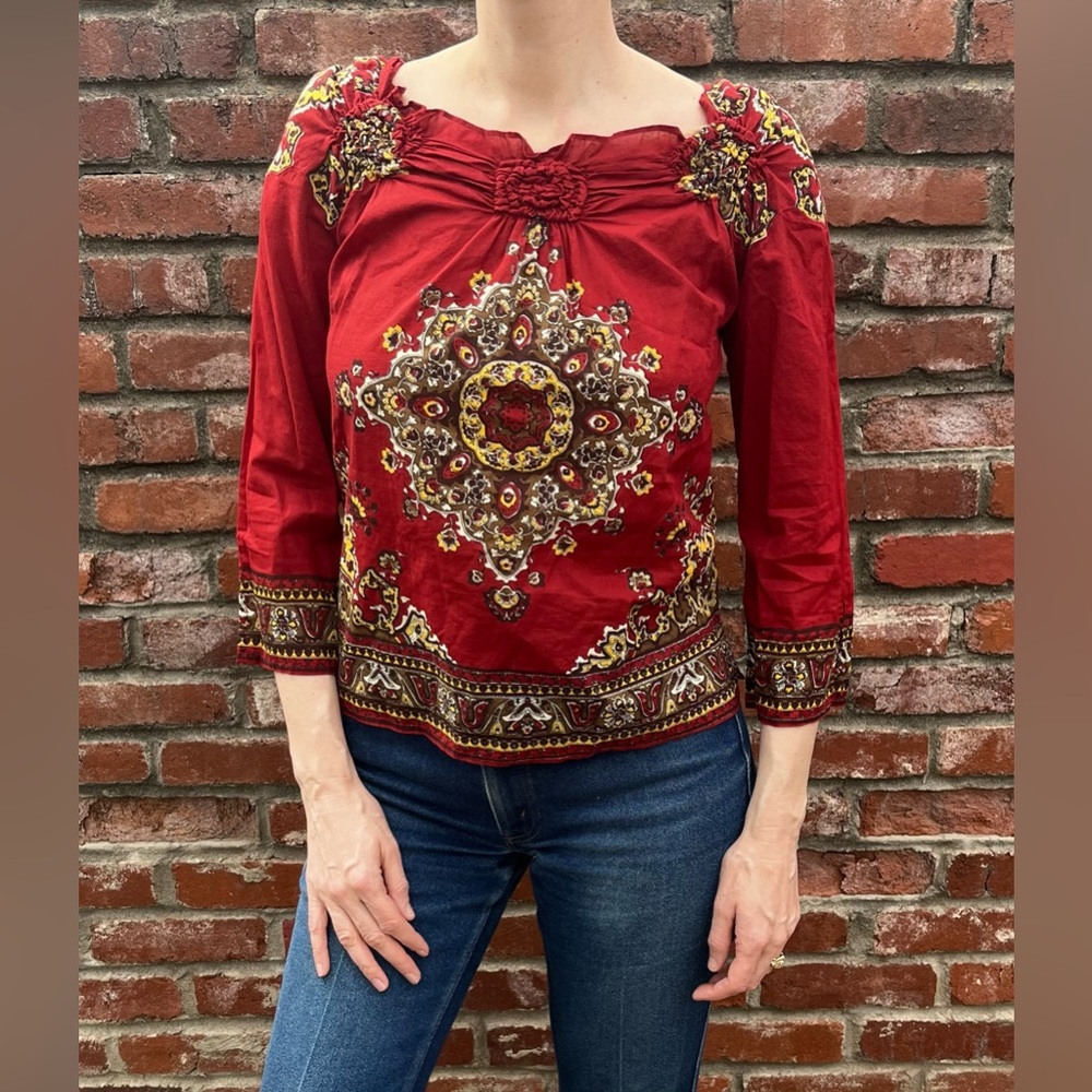 Block Print Cotton Blouse